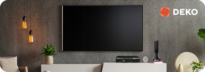 Tuner Dekoder DVBT2 DekoTV PRO2 tv naziemnej DVB-T2 DEKO + Antena RF + Wifi