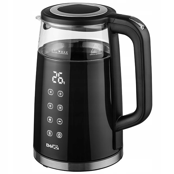 CZAJNIK ELEKTRYCZNY BEZPRZEWODOWY 1,7l 2200W SZKLANY REGULACJA