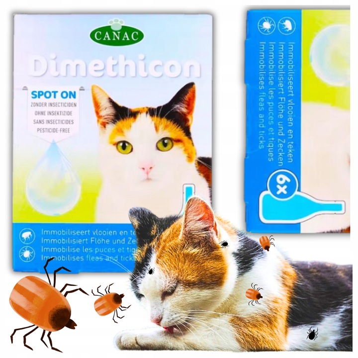 PREPARAT PRZECIW PCHŁOM I KLESZCZOM DLA KOTÓW NA KROPLE PCHŁY I KLESZCZE