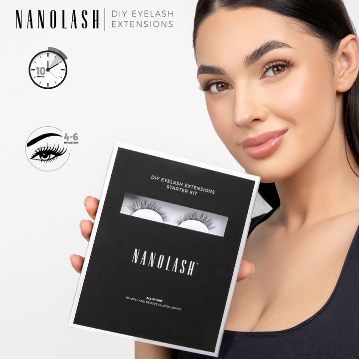 Rzęsy bondingowe zestaw CLASSY Nanolash - rzęsy do samodzielnej aplikacji