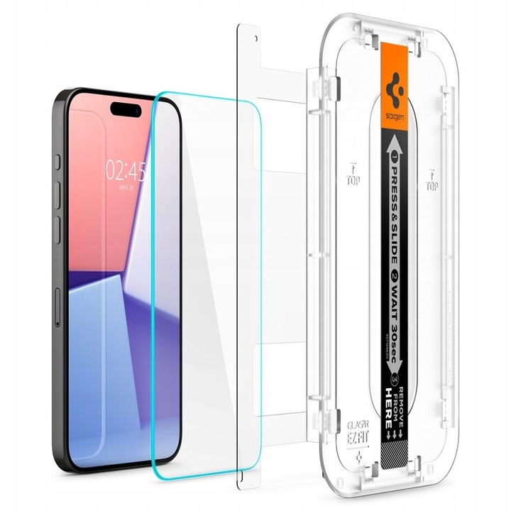 2x Szkło Hartowane SPIGEN GLAS.tR EZ FIT + Aplikator do iPhone 15 Pro Max