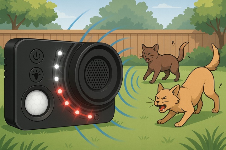 ODSTRASZACZ GRYZONI KUNY MYSZY MOCNY CZUJNIK RUCHU RIWALL RSK-01