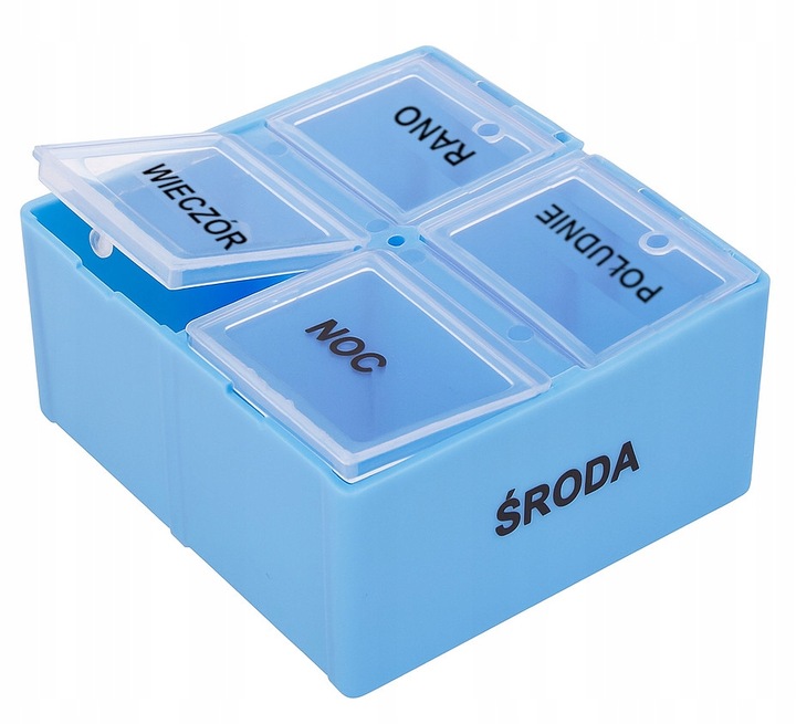 Organizer na leki Tygodniowy Kasetka Pojemnik kasetka na tabletki 7/4 DA402