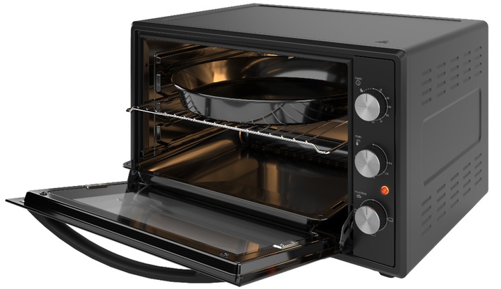 PIEKARNIK ELEKTRYCZNY MINI GRILL TIMER CZARNY XXL 2000W 65L