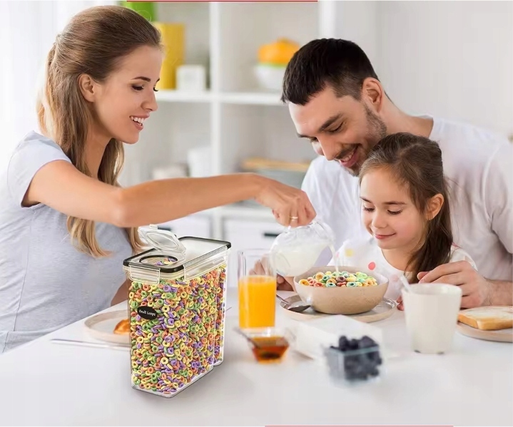 POJEMNIKI NA ŻYWNOŚĆ zestaw 4x2,5L pojemnik kuchenne + nakleji miarki