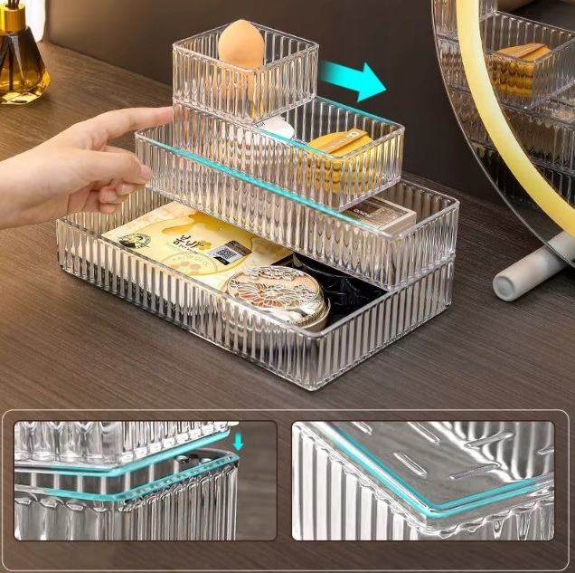 ORGANIZER NA KOSMETYKI WKŁAD DO SZUFLADY POJEMNIK TACKA PERFUMY MODUŁOWY 7