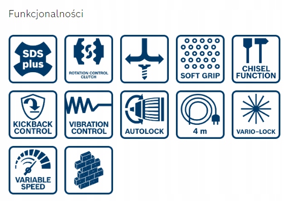 MŁOTOWIERTARKA BOSCH 880W 3,2J GBH 2-28F + WALIZKA
