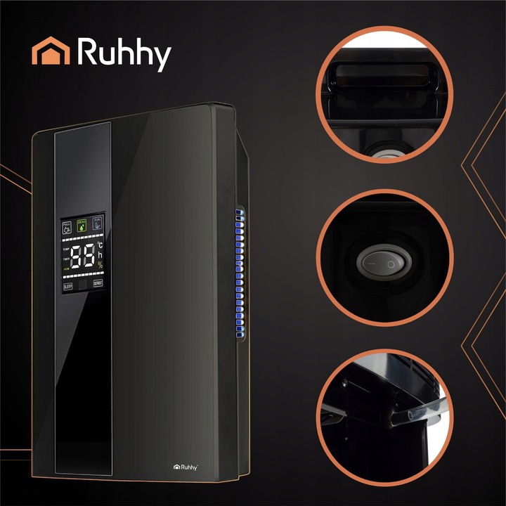 Osuszacz Powietrza Pochłaniacz Wilgoci 24h Mocny Oczyszczacz UV TiO2