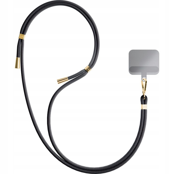 Accessories Black (gold) - 3mk EasyClip Smycz do telefonu regulowana