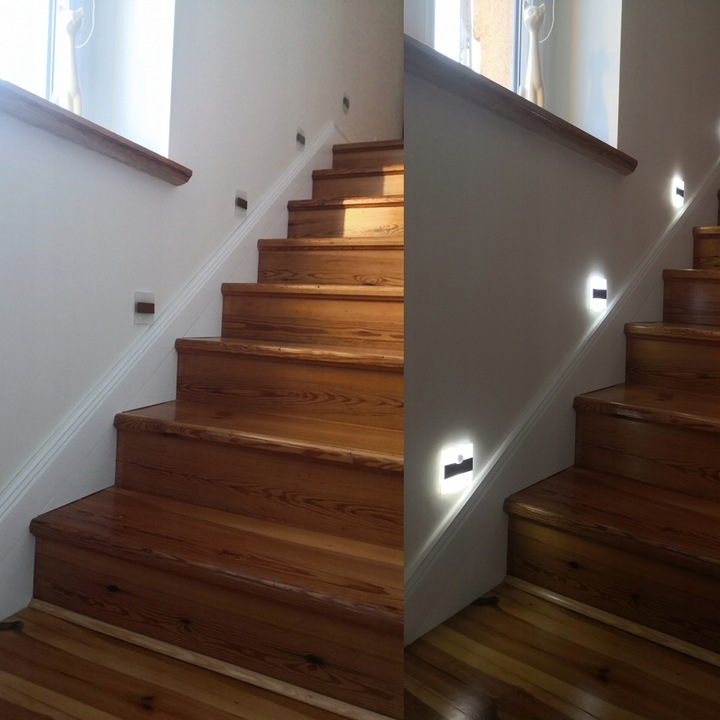 Oświetlenie schodowe oprawa lampka schodowa LED 230V Q30 BIAŁA