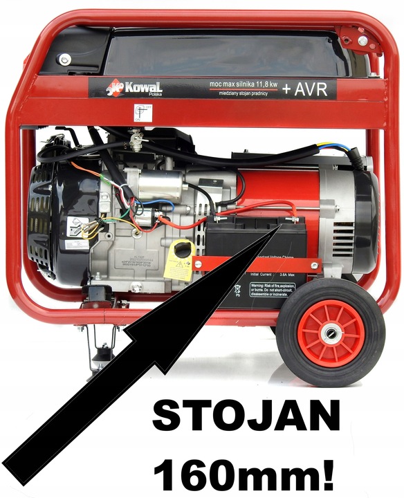 PROFESJONALNY AGREGAT PRĄDOTWÓRCZY 11,8kW ELSTART AVR MIEDŹ STOJAN