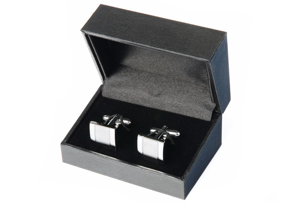 KLASYCZNE SPINKI + PUDEŁKO Metalowe Spinki do Mankietów Koszuli Męskie