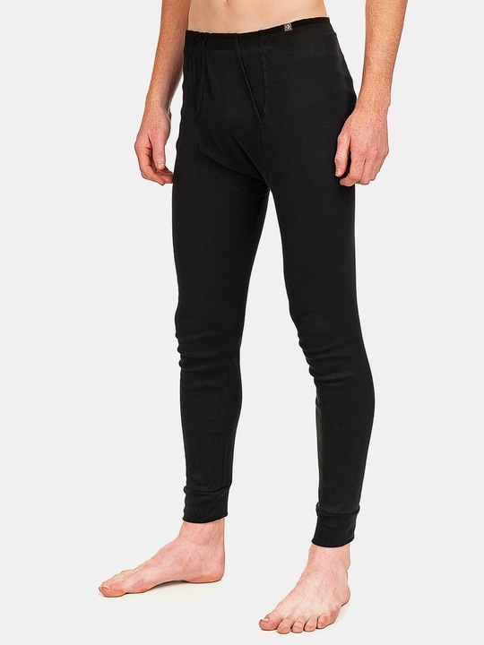 Kalesony Męskie Getry Długie 100% Bawełna Ciepłe Zimowe Czarne MORAJ L