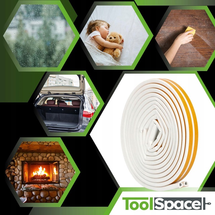 Uszczelka do okien i drzwi D 25mb mb BIAŁY