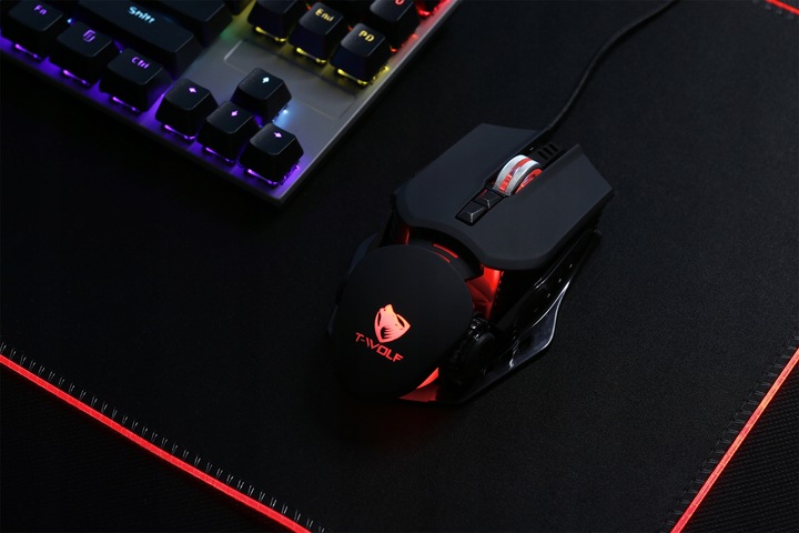 MYSZKA GAMINGOWA MYSZ DLA GRACZY LED RGB 6400DPI