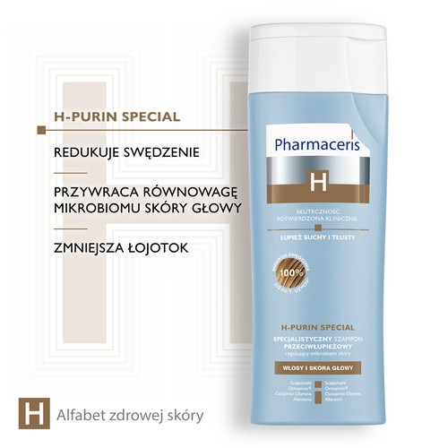 Pharmaceris H Purin, szampon przeciwłupieżowy, łupież suchy i tłusty, 250