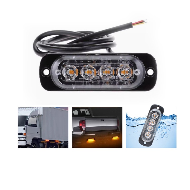 LAMPY OSTRZEGAWCZE LED LAWETA POMOC STROBOSKOPY KOGUT DO ATRAPY POMARAĆZOWE