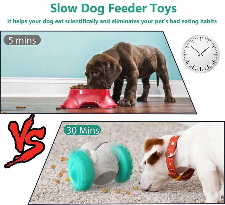 ZABAWKA NA PRZYSMAKI DLA PSA Z DOZOWNIKIEM NA JEDZENIE INTERAKTYWNA