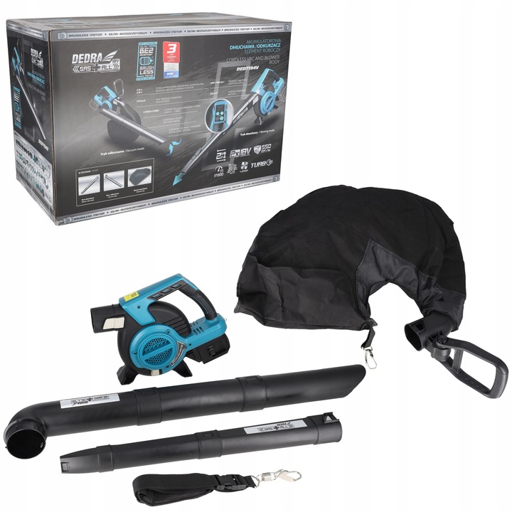 Dmuchawa do liści Odkurzacz akumulatorowy z rozdrabniaczem DEDRA