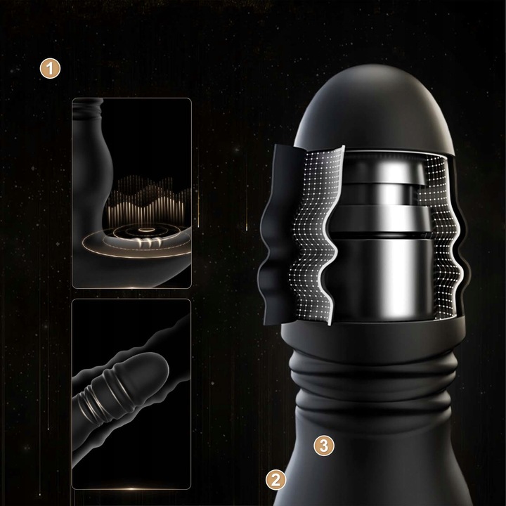 masażer prostaty trójwymiarowym pierścieniemKoguta