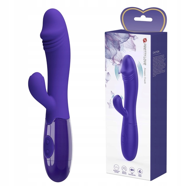 Dildo wibrator damski z ładowarką USB masażer łechtaczki punktu G króliczek