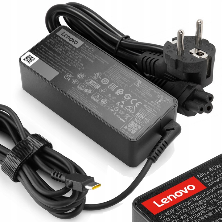 ORYGINALNY ZASILACZ LENOVO 65W 20V 3.25A ŁADOWARKA + KABEL | WTYK USB-C