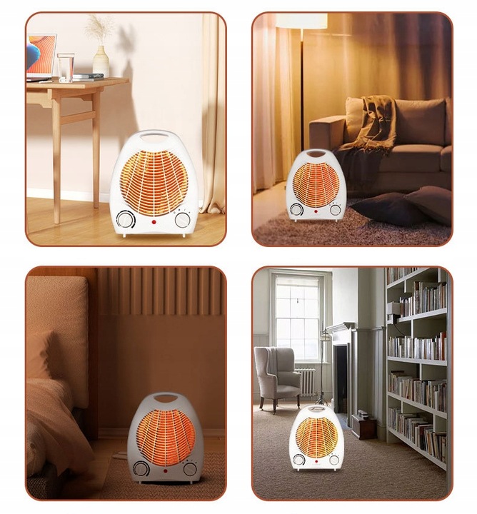 WENTYLATOR TERMOWENTYLATOR GRZEJNIK ELEKTRYCZNY FARELKA GRZEJE CHŁODZI