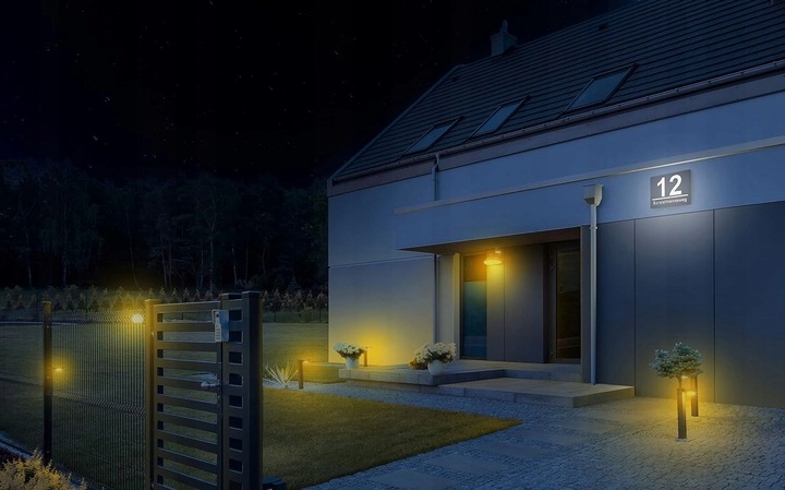 PODŚWIETLANY NUMER NA DOM TABLICZKA ADRESOWA LED 40X30 cm CZUJNIK ZMIERZCHU