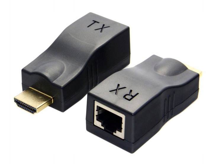 EXTENDER HDMI PRZEZ ZŁĄCZE RJ45 CAT 5E/6 30M 4K