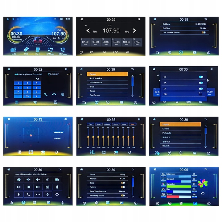 RADIO SAMOCHODOWE 1DIN 7'' BT WYSUWANY EKRAN DOTYKOWY MIRROR LINK