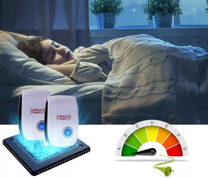 4 x WTYCZKA-ULTRADŹWIĘKOWY ODSTRASZACZ Szkodników, Myszy, Karaluchy,