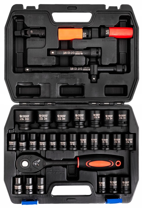 ZESTAW KLUCZY NASADOWYCH UDAROWYCH NASADKI UDAROWE KLUCZ DO KÓŁ 32 EL. 1/2"