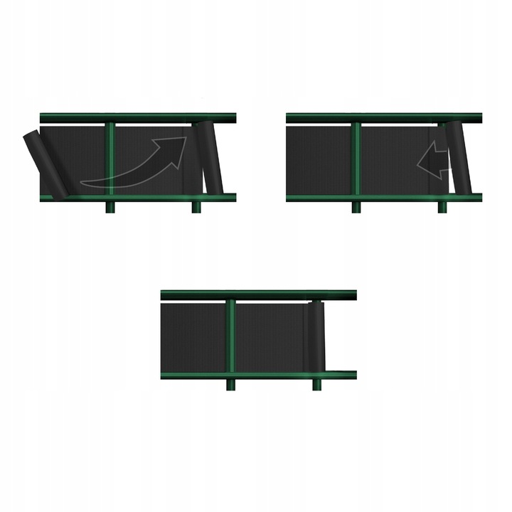 Taśma ogrodzeniowa na płot ogrodzenie wąska 4,75cm x35m antracyt UV +klipsy