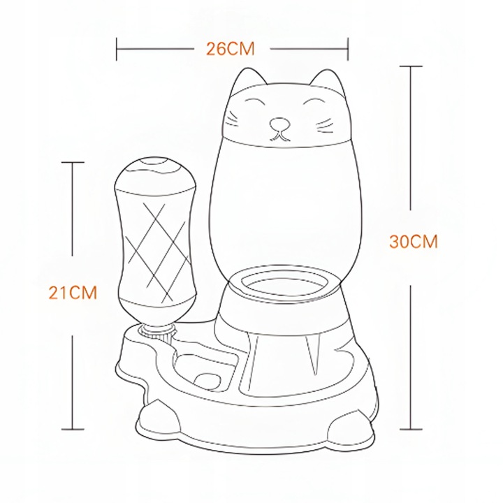 PODAJNIK WODY I KARMY AUTOMATYCZNY MISKA DLA KOTA I PSA DOZOWNIK 2W1 POIDŁO
