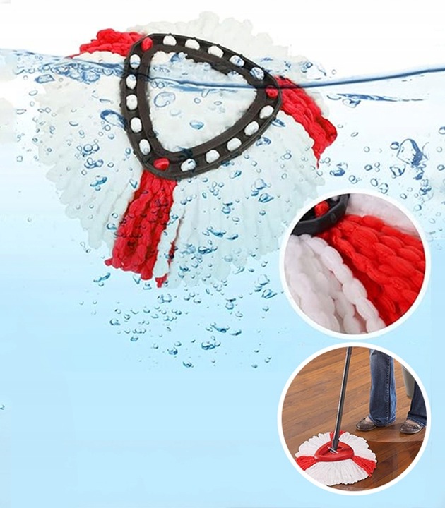 6x WKŁAD WKŁADY DO MOPA OBROTOWEGO MOP VILEDA TURBO CHŁONNE