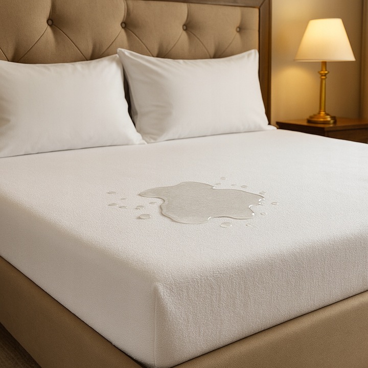 PRZEŚCIERADŁO Z GUMKĄ WODOODPORNE Z BAWEŁNĄ OEKO-TEX GRUBE BIAŁE