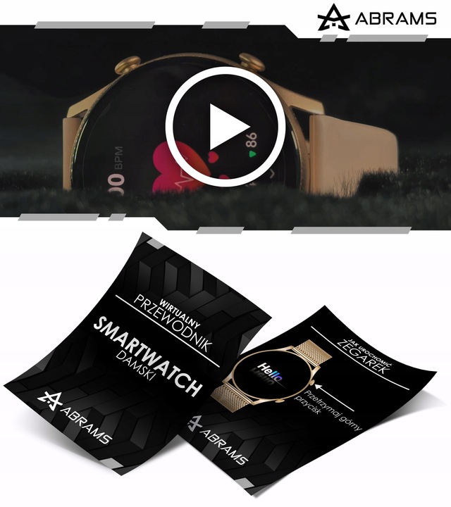 Smartwatch Zegarek Damski Wodooporny PL Menu Rozmowy Smart Watch 4 Paski