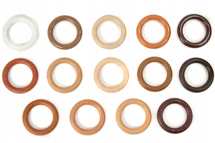 Żabki do karniszy kółek drewnianych ruchome żabka do firanek 100 SZTUK