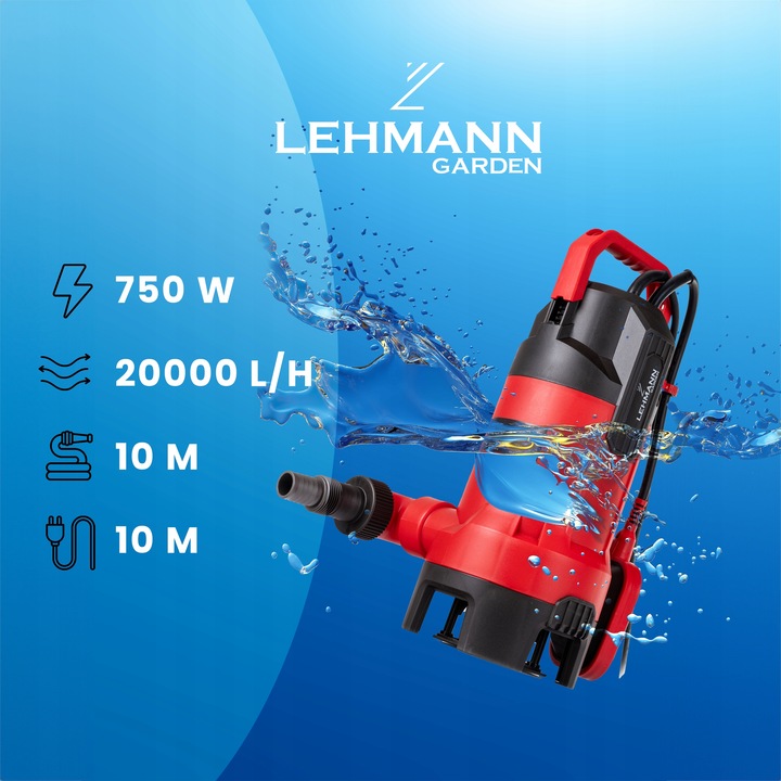 POMPA DO WODY BRUDNEJ CZYSTEJ SZAMBA ŚCIEKÓW PETA 20000l/h 750W