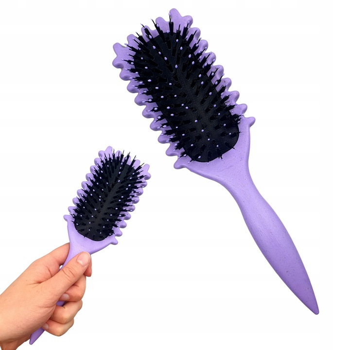 Szczotka Do Włosów Kręconych Definiująca Loki Włosie Dzika Do LokówFiolet