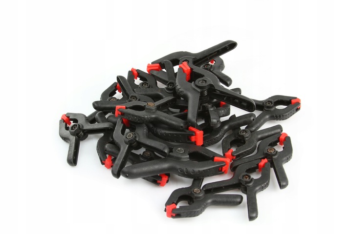 ŚCISKI SPRĘŻYNOWE ZACISKI KLAMRY ZESTAW 22 ele. klipsy