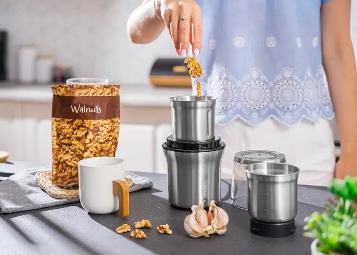 Młynek elektryczny i ROZDRABNIACZ do ziaren kawy ziół orzechów 2w1