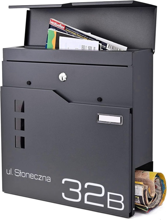 SKRZYNKA NA LISTY Z ADRESEM NUMEREM DOMU NAPISEM DRUK NADRUK UV