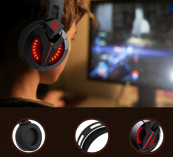 SŁUCHAWKI GAMINGOWE M180PRO do PC PS4 XBOX LED