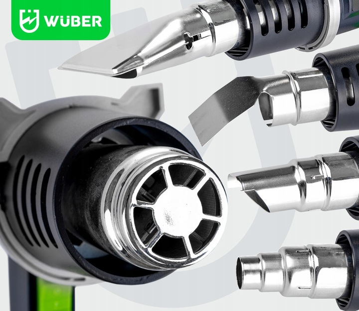 OPALARKA ELEKTRYCZNA MOCNA Z REGULACJĄ 2 BIEGI MAX 600°C + 4 DYSZE