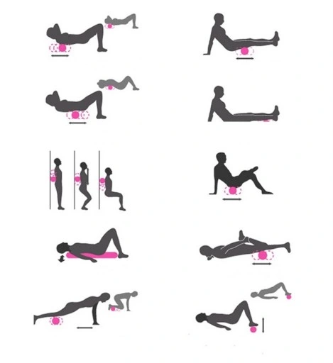 2 ZESTAWY WAŁKÓW! Zestaw wałków do masażu 3w1 Roller, Piłka, Duoball X 2SZT