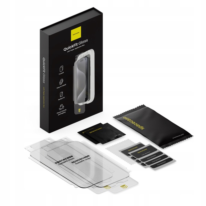 SZKŁO HARTOWANE DO IPHONE 16 PRO SZYBKA Z APLIKATOREM QUICKFIT - 2 SZTUKI