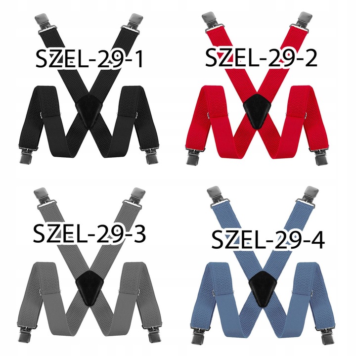 SZELKI MĘSKIE DO SPODNI MOCNE SZEROKIE CODZIENNE REGULOWANE POLSKIE