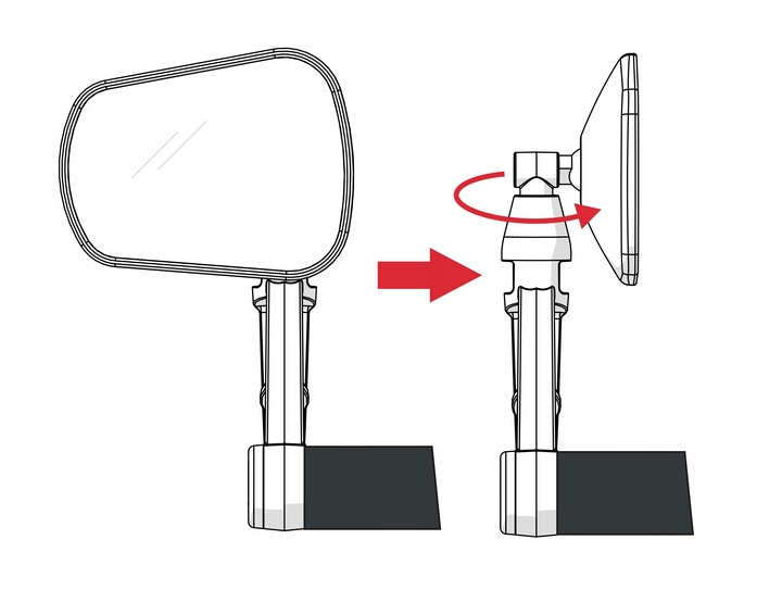 Lusterko rowerowe AJS Comfort Plus ,składane
