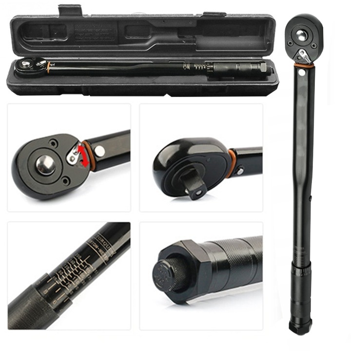 KLUCZ DYNAMOMETRYCZNY Z BLOKADĄ BLOKADA 3/8 " 19-110nm DWUKIERUNKOWY Z